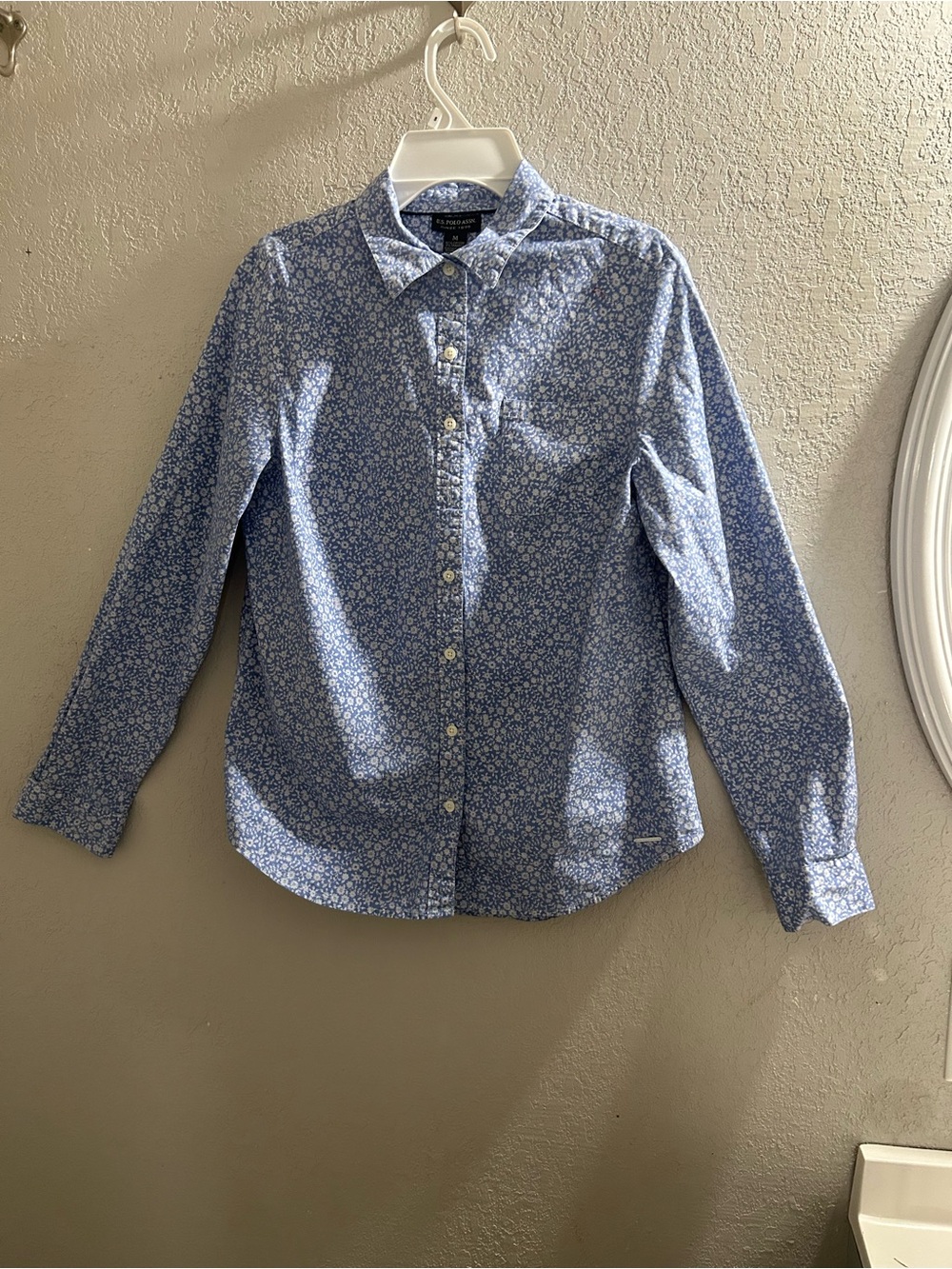 U.S. Polo Assn. Light Blue Micro Floral Button-Down Shirt